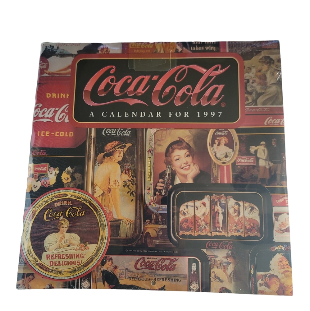 NWT! Vintage Coca Cola 100% Authentic 1997 Calendar New In Package Never Opened